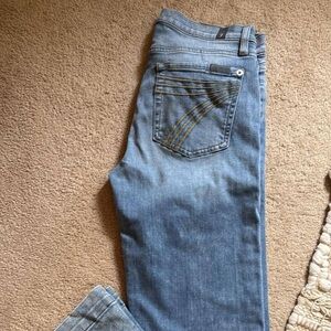 7 For All Mankind Blue Boyfriend Jeans